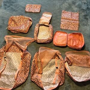 BAGAIL 8 Set Packing Cubes Luggage Packing Organizers -Pink Leopard